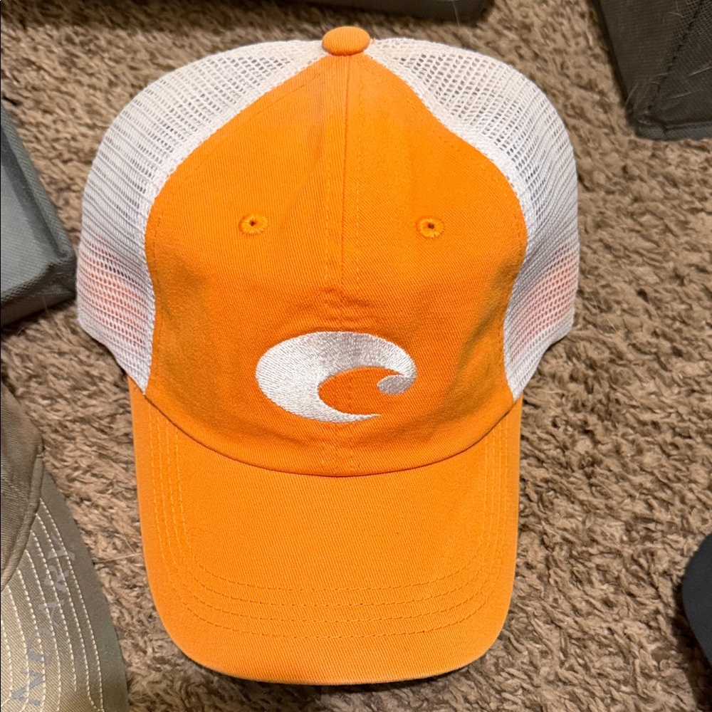 Costa Orange and White Mesh Hat